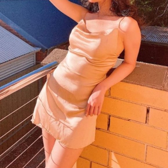 Nude Silk Slip Dress | NWOT - Picture 1 of 4